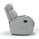 Ver imagem 3 de Poltrona do Papai Reclinável em Couro Cor Cinza Griggio Reclinação Manual - Modelo Florença