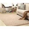 Tapete para Sala 2,00 x 1,50M Felpudo Pelo Alto 4cm Bege Claro - 1