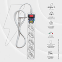 Ver imagem 2 de Filtro de Linha Iclamper Energia 5 Tomadas Lcf Transparente 023460