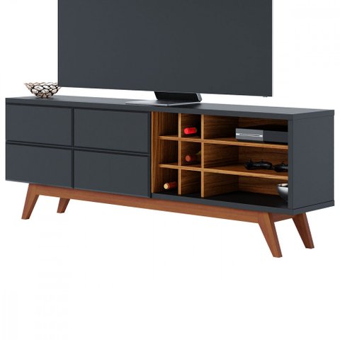 Rack para Tv Noronha até 70 Polegadas 2 Portas 2 Prateleiras Colibri Móveis