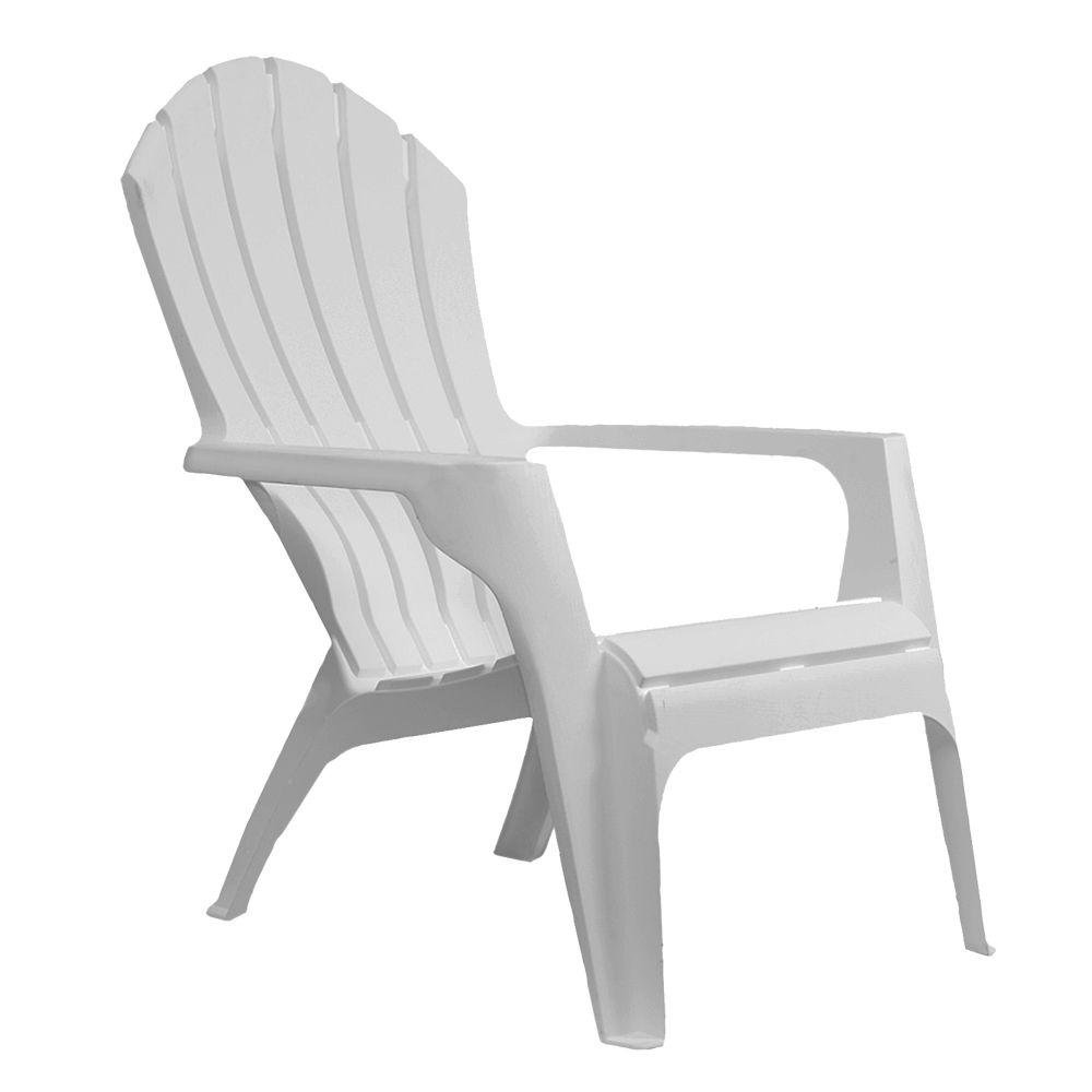 Poltrona Cadeira Adirondack Pavão Jardim Plástico Branca
