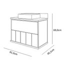 Ver imagem 3 de Gabinete de Banheiro Milano 60 com Espelho Lua Cappuccino/freijo - Mgm