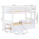 Ver imagem 3 de Treliche Solteiro Dreams Grade e Mini Escada/escorregador Madeira Maciça Branco Megamobilia