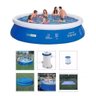 Piscina Jilong 14000 Litros Inflável com Bomba Filtro 220v Capa Forro e Escada - 1