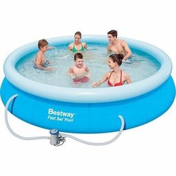 Piscina Bestway 5377 Litros com Bomba Filtrante 220v Bomba Inflar Capa e Forro - 2