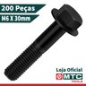 PARAFUSO SEXTAVADO FLANGEADO M6 X 30 ENEGRECIDO - 200Pçs - 3
