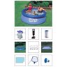 Piscina Intex 2419 L + Bomba Filtro 220v Bomba de Inflar Capa Forro Kit de Limpeza Flutuador - 1