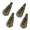 Ver imagem 1 de Lampada Led 30w Multi Filamento Fume Kit 4 Uni Decoraçao Casa Sala Quarto Garagem Iluminaçao Ambient