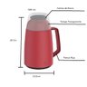 Garrafa Térmica Para Líquidos Quentes Lotus 500 mL Vermelho - 3