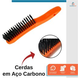 Escova Manual de Aço com Cabo Plástico 4x16 - Starfer - 3