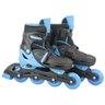 Kit Patins Infantil com Led 4 Rodas inline com capacete acessórios masculino 32-35 Preto e Azul - 65 - 3