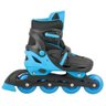 Kit Patins Infantil com Led 4 Rodas inline com capacete acessórios masculino 32-35 Preto e Azul - 65 - 1