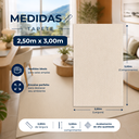 Ver imagem 6 de Tapete Sala Quarto Escritório 100% Algodão Antiderrapante 2,50 x 3,00 Lavável em Máquina Decoração
