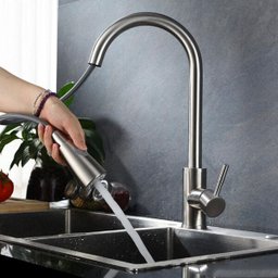 Torneira Goumet Pull Down Monocomando Bancada Cozinha Metal Escovado - 1