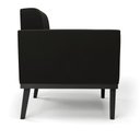Ver imagem 4 de Sofá Namoradeira 2 Lugares Base de Madeira Preto Elisa Suede Preto D03 - D'Rossi