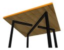 Ver imagem 3 de Mesa de Jantar 80x80 4 Lugares Valence Industrial Pés em Aço - Preto/nature
