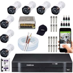 Kit 7 Câmera Segurança Residencial Multi HD Intelbras Cftv - 1