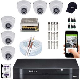 Kit 6 Câmera Segurança Residencial Multi Hd Intelbras Cftv - 1