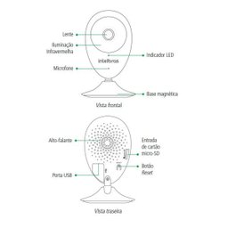 Câmera Interna Wifi Mibo Ic3 Intelbras Imagens em Hd 720p (1280 × 720) Plug e Play Fácil de - 5