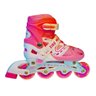 Patins 4 Rodas In Line Abec7 Ajustável 31 à 42 Luz Led Xmbt Rosa - 39-42 - 10