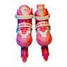 Patins 4 Rodas In Line Abec7 Ajustável 31 à 42 Luz Led Xmbt Rosa - 39-42 - 9