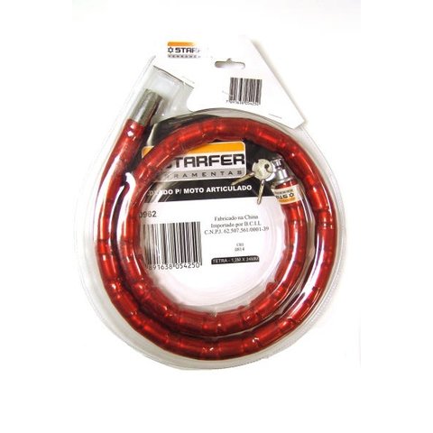Cadeado para moto Articulado 1,2m X 24mm Chave Tetra Starfer