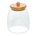 Ver imagem 1 de POTE VIDRO TAMPA BAMBU 1000ML 13,2X11,2X11,2CM