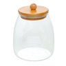 POTE VIDRO TAMPA BAMBU 1000ML 13,2X11,2X11,2CM - 1