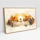 Ver imagem 2 de Quadro Decorativo Santa Ceia Aquarela Sala Quarto Casa Escritório