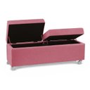 Ver imagem 1 de Recamier com Rodinhas Madri 1,40m Suede Pink - Inova Decorações