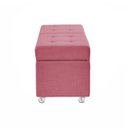 Ver imagem 3 de Recamier com Rodinhas Madri 1,40m Suede Pink - Inova Decorações