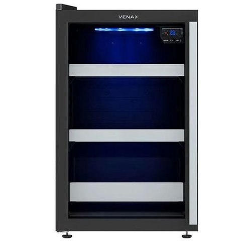 Cervejeira Venax Blue Light 100 Litros Porta Invertida Preto Fosco 110V 19919