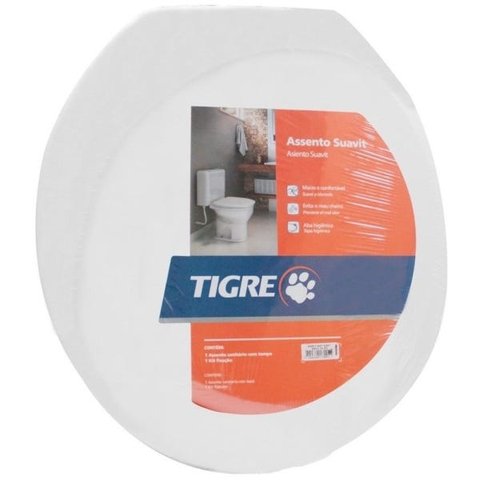 Tampa de vaso Sanitário almofadado assento Sanitário suavit tigre branco