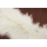Tapete de couro de boi. Pele bovina natural. L 1,70 x C 2,00 m. Marrom e branco. Ref. P1839 - 3