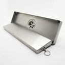 Ver imagem 3 de Ralo Invisivel Linear Canto Anti Odor Anti Insetos Tampa Aço Escovado Banheiro 28x8