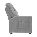 Ver imagem 7 de Poltrona Reclinável 3 lugares para Sala de Cinema Pequim Linho Cinza - Gran Belo