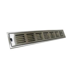 Ralo Linear Anti Odor Grelha Tampa Metal Escovado 60x10 Garagem - 3 Ralo Linear Anti Odor Grelha Tampa Metal Escovado 60x10 Garagem - 3