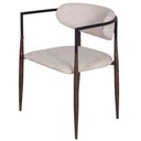 Ver imagem 1 de Cadeira Fuji Or Design Linho Bouclé Bege Base Metal