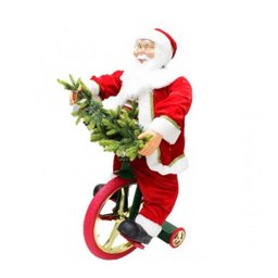 Papai Noel Musical Movimento Decorativo Natal Bike Triciclo Luz LED Natalino - 3