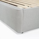 Ver mais imagens de Cama Queen Emaya com Cabeceira Estofada Aveludado 218cm x 180cm Cinza  Casavee