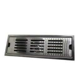 Ralo Anti Odor Tampa Linear Grelha Metal Escovado 30x10 Casa - 5