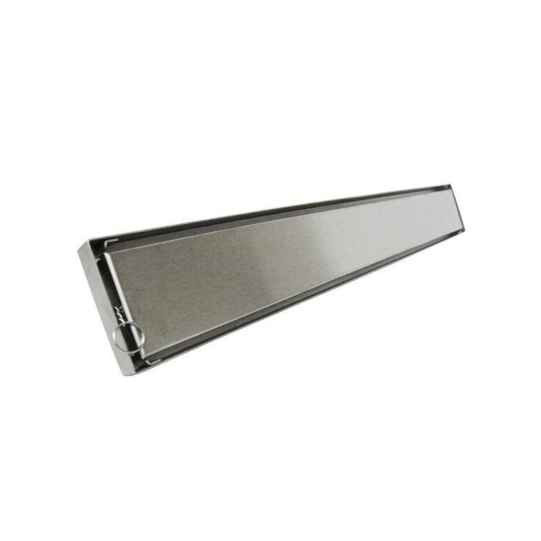 Ralo Invisivel Linear Anti Odor e Insetos Aço Inox Tampa Escovada Banheiro 58x8 Canto