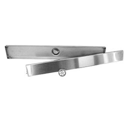 Ralo Invisivel Linear Anti Odor e Insetos Aço Inox Tampa Escovada Banheiro 58x8 Canto - 5