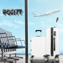 Ver imagem 2 de Mala de Bordo Abs 4 Rodas Adventure Fortt Branca - Mab01-br