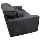 Ver imagem 3 de Sofá para Sala Reclinavel Estofado Price 180cm Suede Grafite
