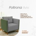 Ver mais imagens de Kit 2 Poltronas Aviv Para Sala Escritório Recepção Linho Premium Easy Clean Corino Premium