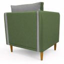 Ver imagem 4 de Kit 2 Poltronas Aviv Para Sala Escritório Recepção Linho Premium Easy Clean Corino Premium