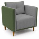 Ver imagem 2 de Kit 2 Poltronas Aviv Para Sala Escritório Recepção Linho Premium Easy Clean Corino Premium