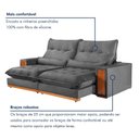 Ver mais imagens de Sofa Retratil e Reclinavel Capri 230cm Kc Rei de Casa Veludo Cinza