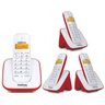 Kit Aparelho de Telefone Fixo de Mesa sem Fio com Id 3 Ramal - 1